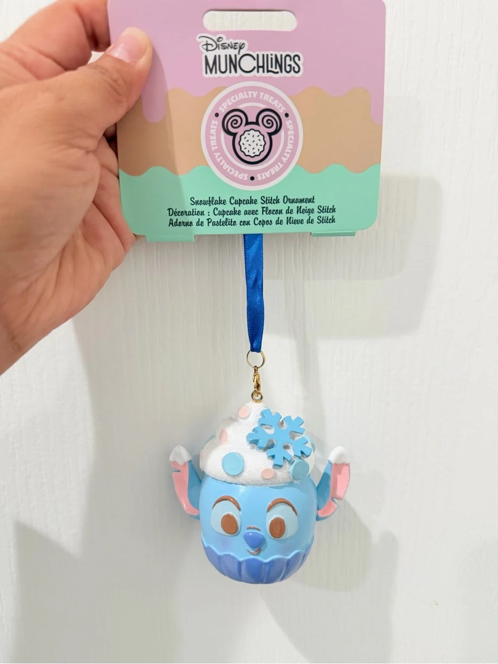 Disney Blue & Pink Stitch Cupcake Key/Card Holder